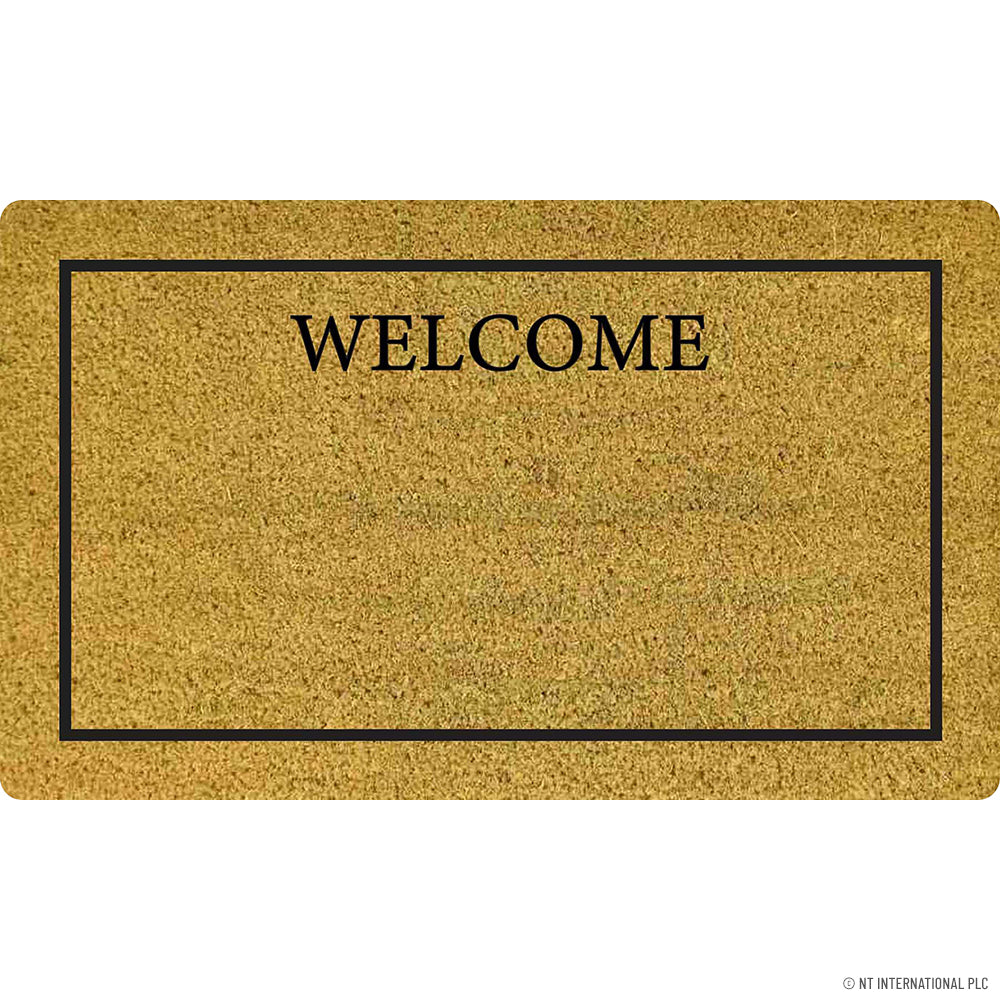 Natural Coir Plain - Welcome 45 x 75cm