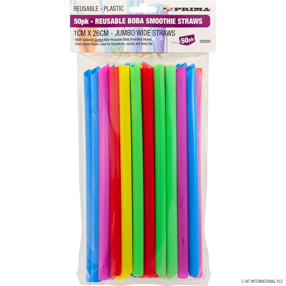 Peak Kit 100pc Plastic Smoothie Straws(1CM x 26CM) - Peak Kit