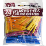 Peak Kit 24pc Plastic Clothes Pegs - Rust Free - Peak Kit