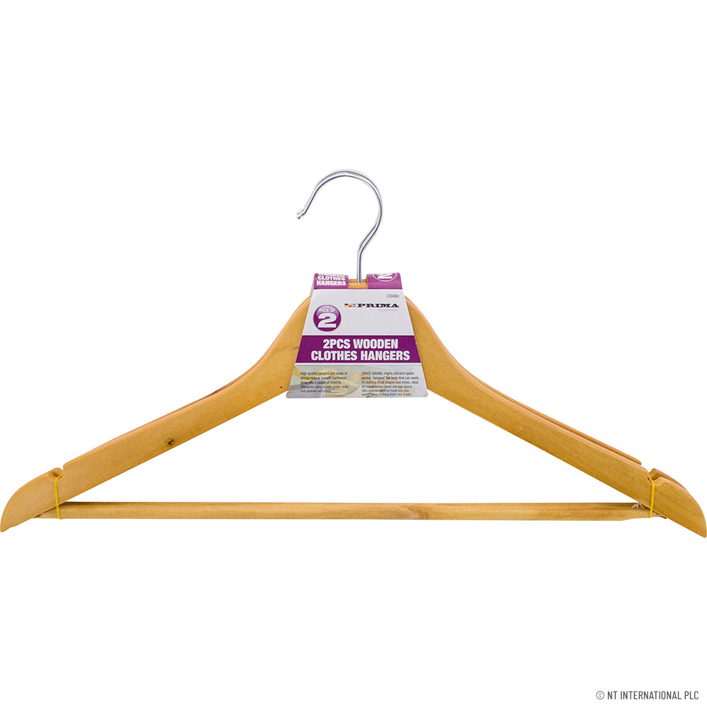 2pk Wooden Clothes Hanger