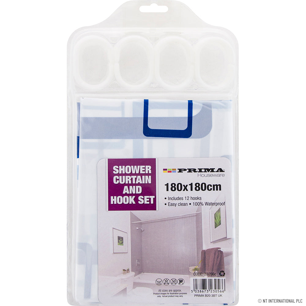 Shower Curtain 180 x 180cm - Printed