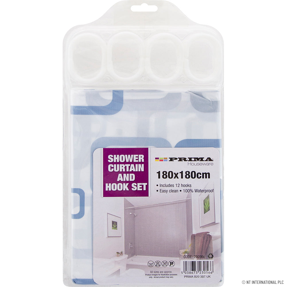 Shower Curtain 180 x 180cm - Printed