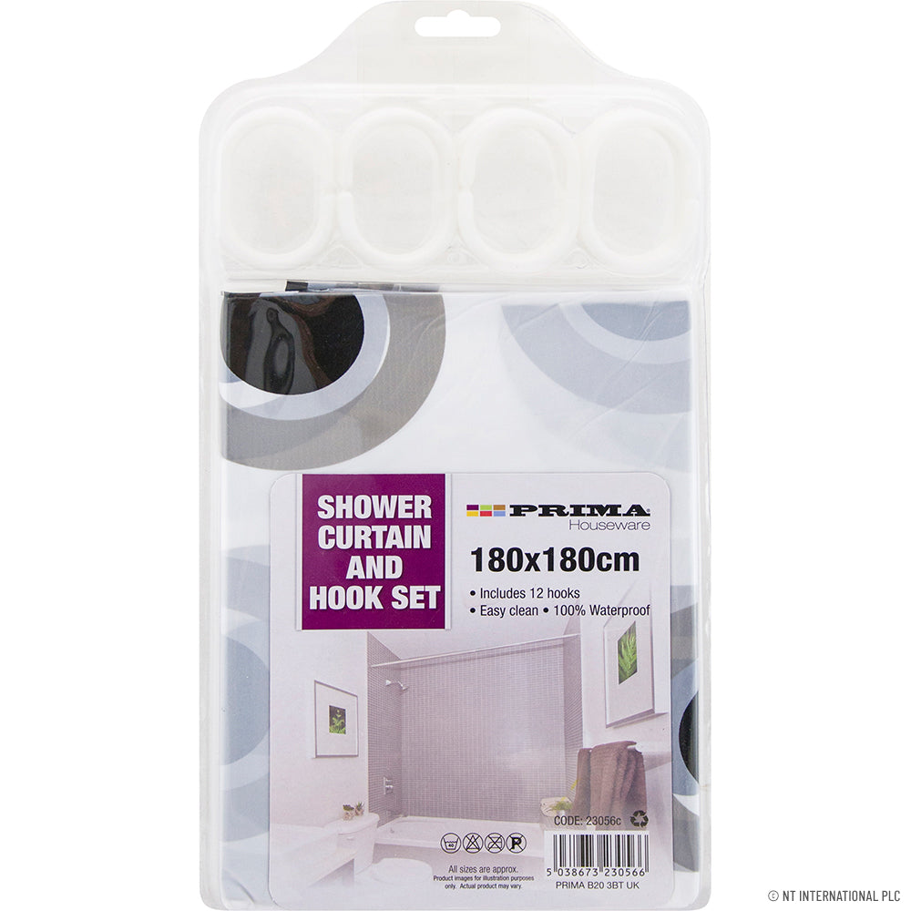 Shower Curtain 180 x 180cm - Printed