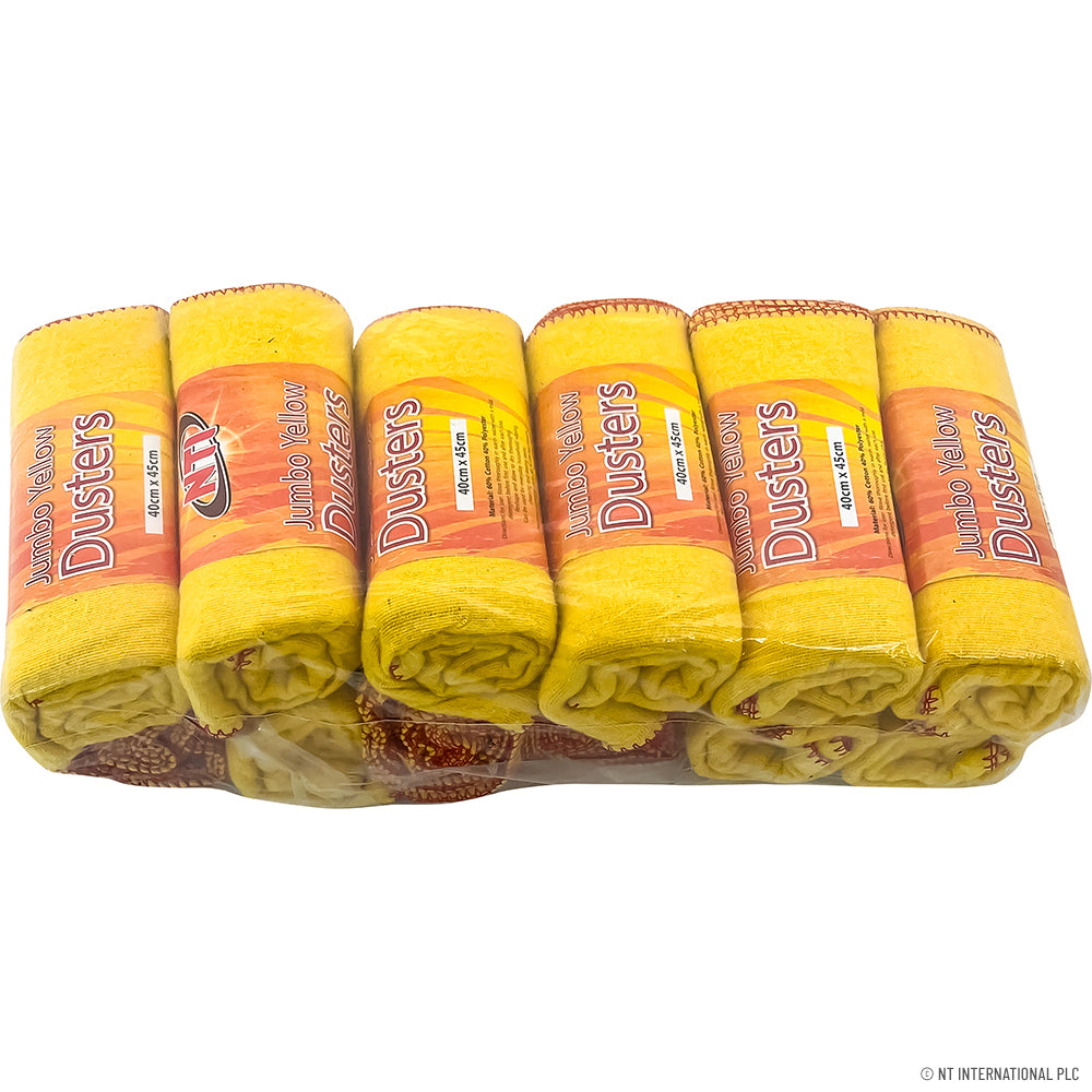 5pc Dyed Yellow Dusters 35x45cm (12)