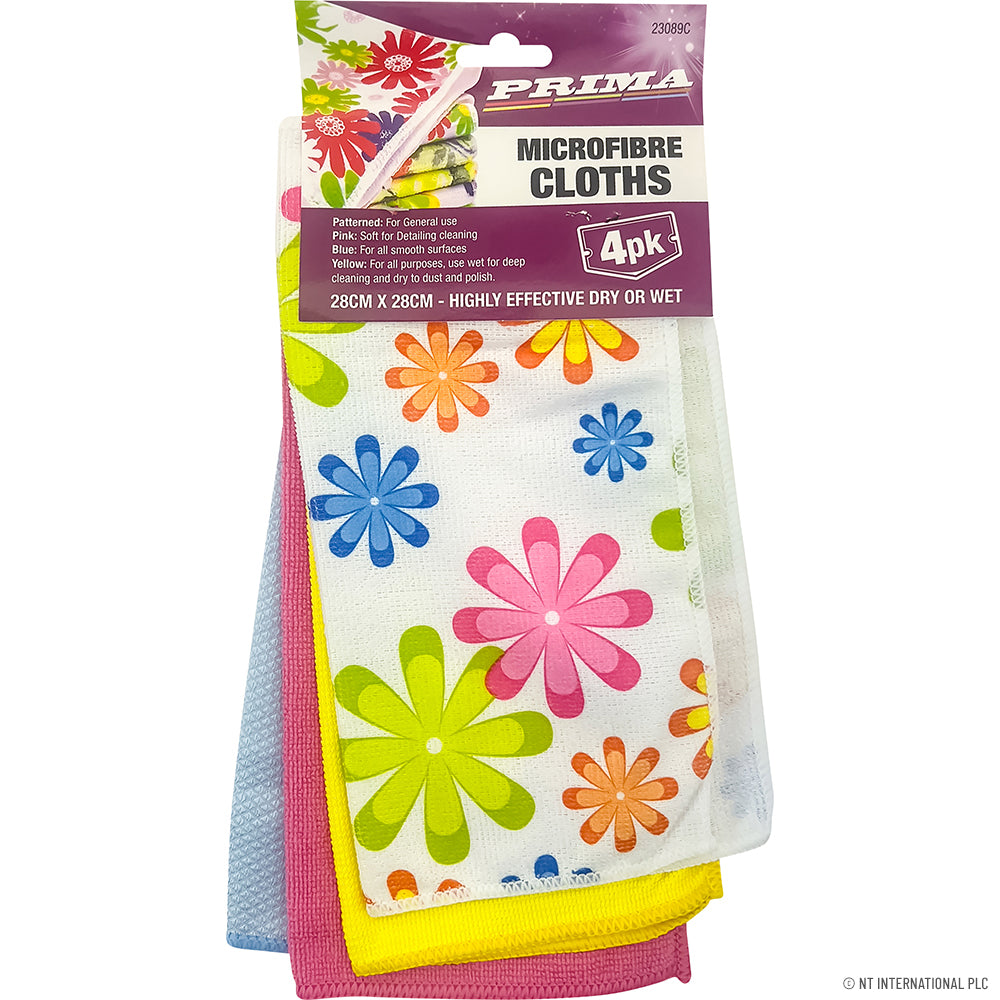 Peak Kit 4pk Microfibre Cloths (28x28cm) - Peak Kit