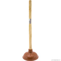 15cm Sink Plunger Wooden Handle - Large
