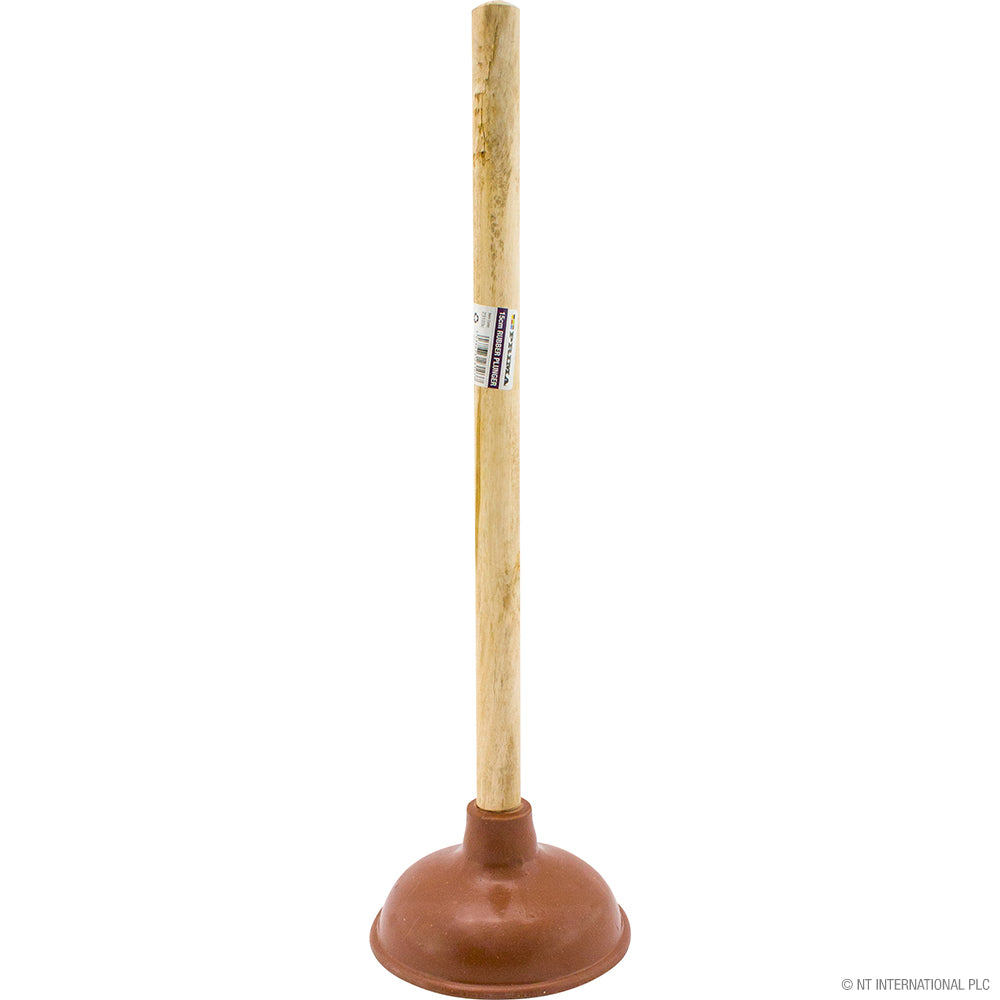 15cm Sink Plunger Wooden Handle - Large