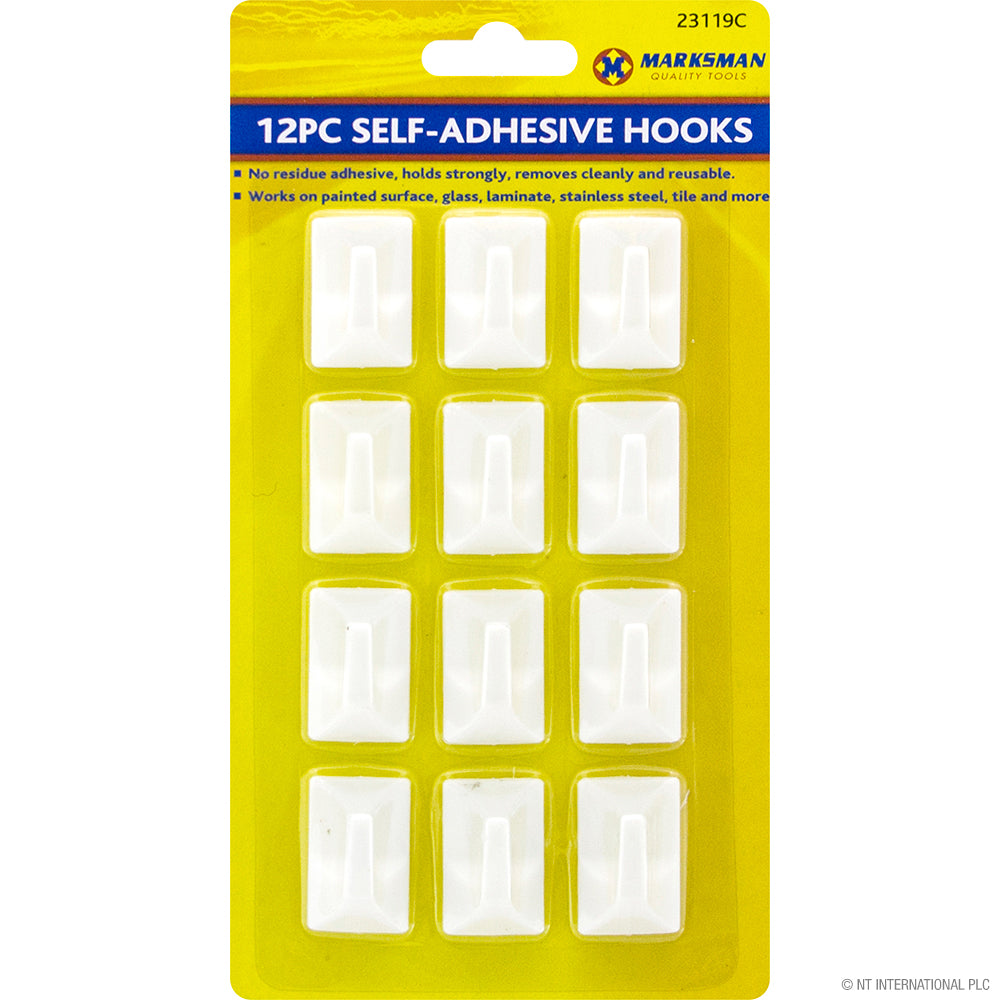 Peak Kit 12pc Self Adhesive Hooks - White - Peak Kit