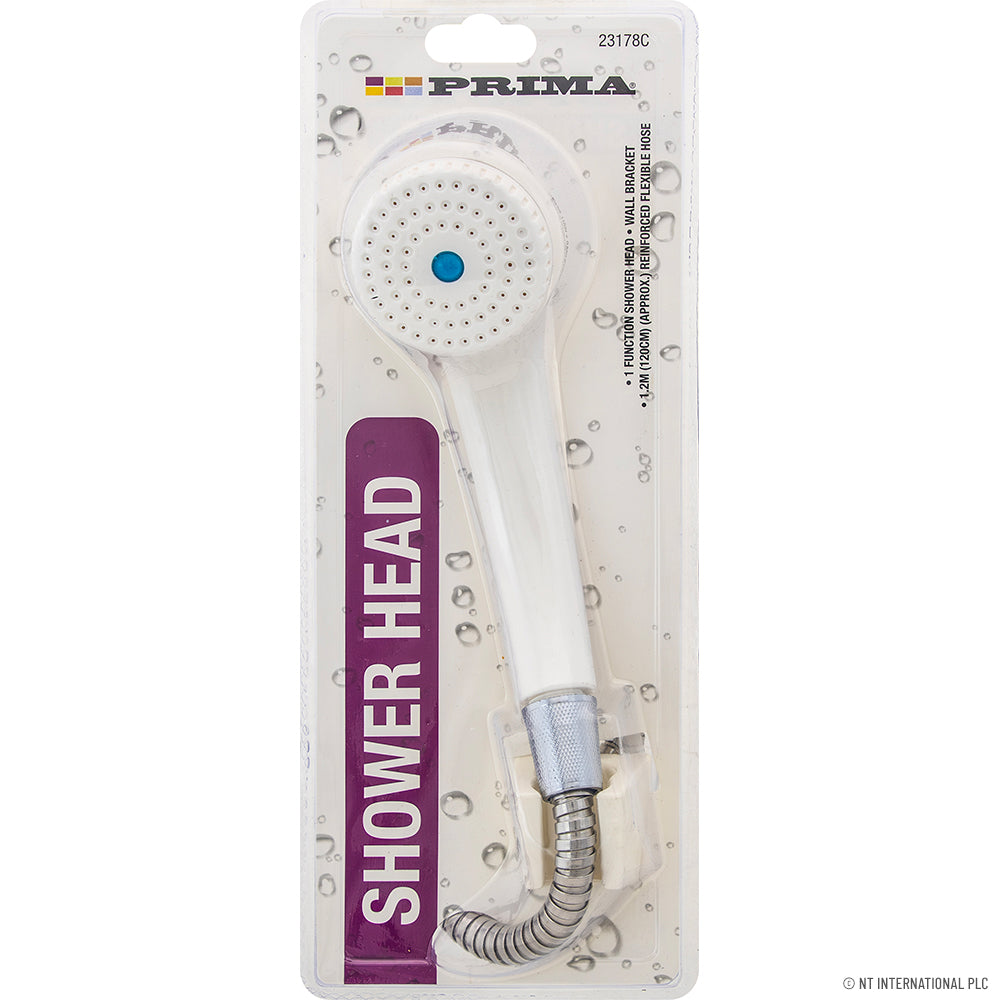 1 Function Shower Head 120cm S/S Hose ( White