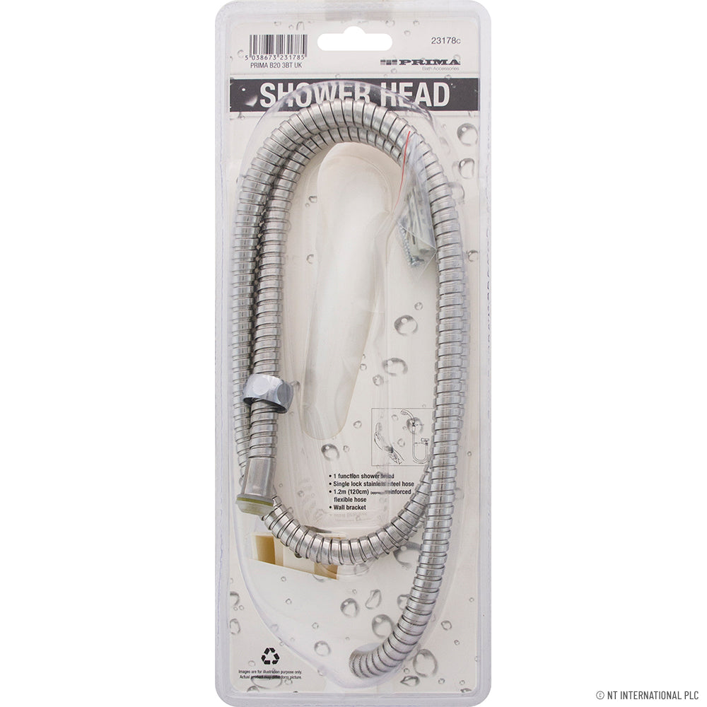 1 Function Shower Head 120cm S/S Hose ( White