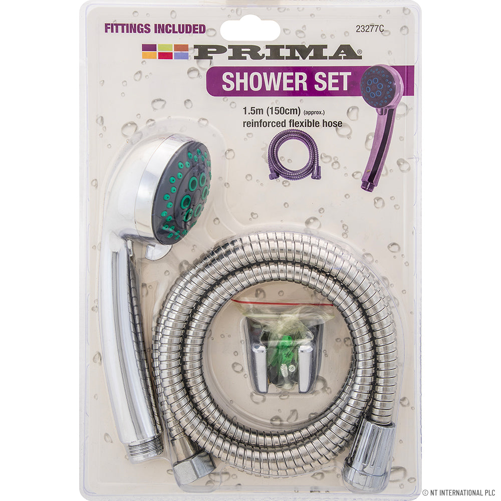 6 Function Shower Head + 150cm Hose Pipe