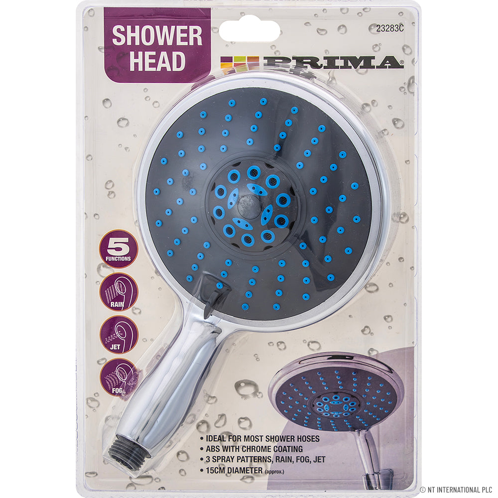 6 Function Shower Head Large - Round Head