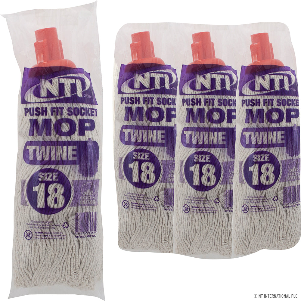 Size 18 Twine Cotton Mop Push Socket Plastic