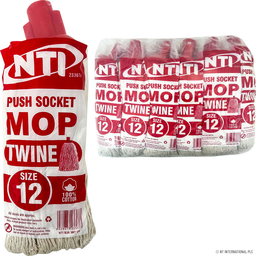 Size 12 Twine Cotton MOP Push Socket Plastic