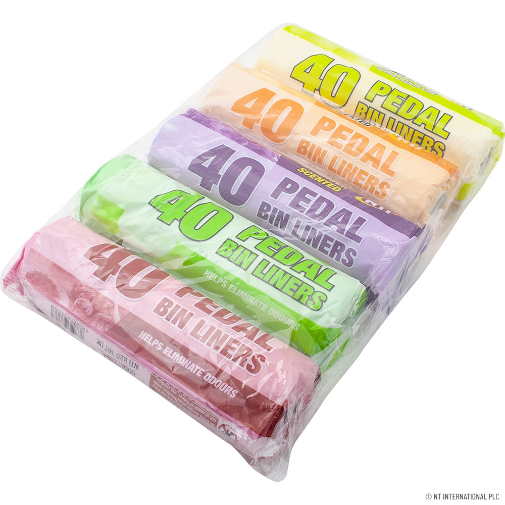 40pk Pedal Bin Liners (5 Scents Asst)
