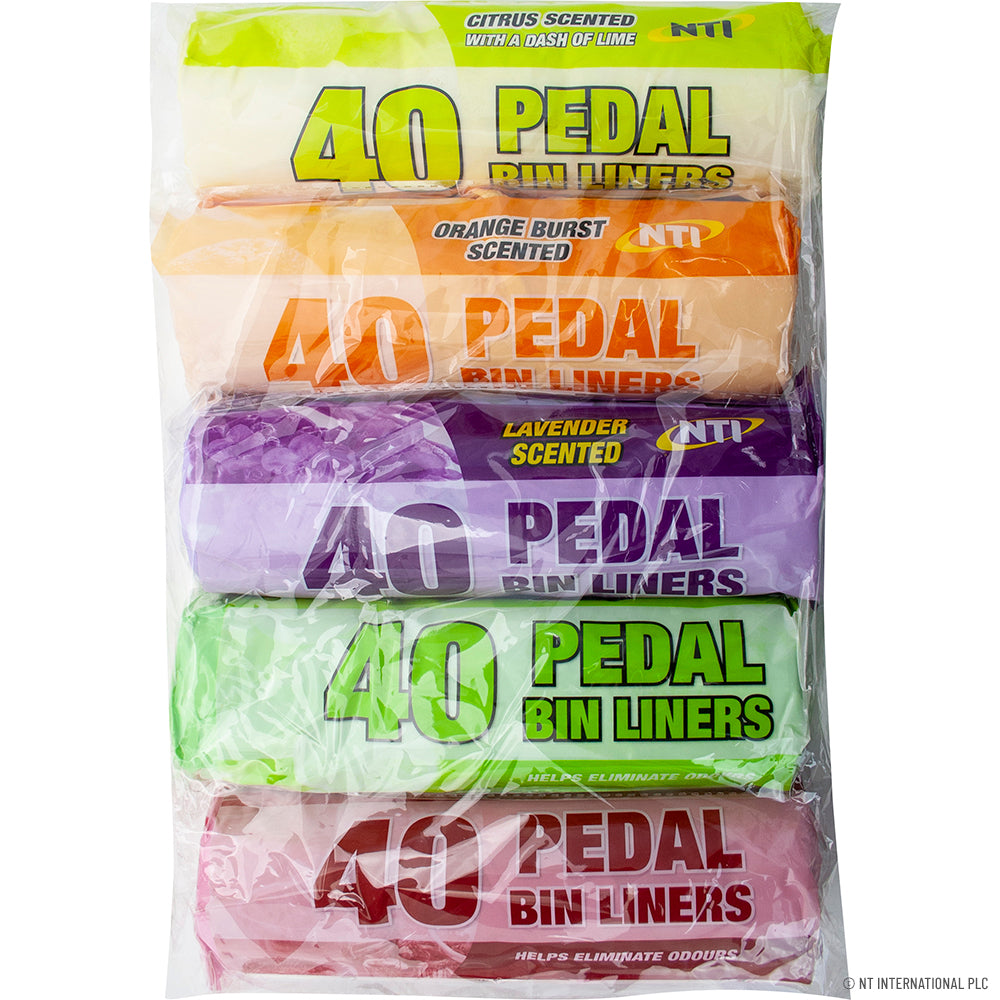 40pk Pedal Bin Liners (5 Scents Asst)