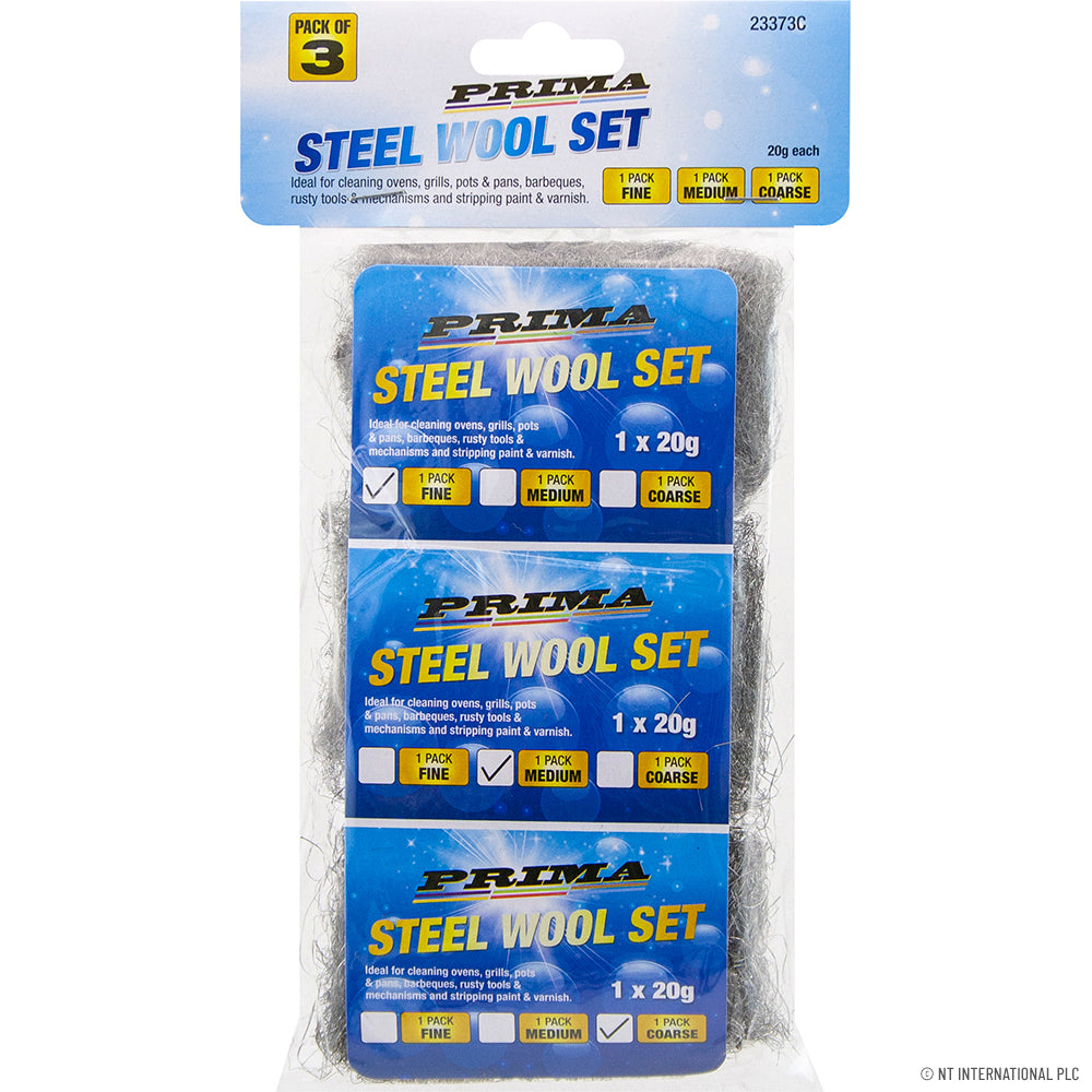 3pc Steel Wool Set