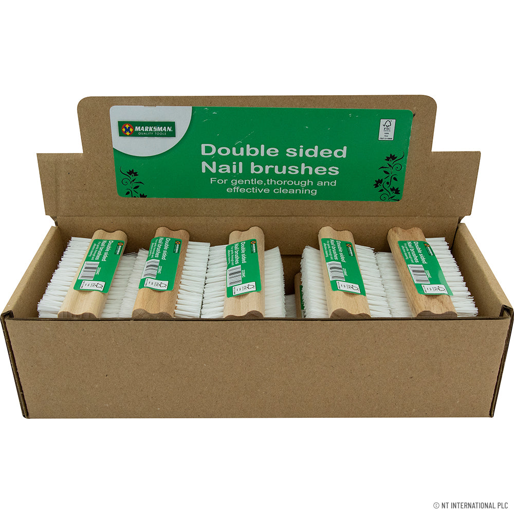 Peak Kit Double Sided Wooden Nail Brush - Display - Peak Kit