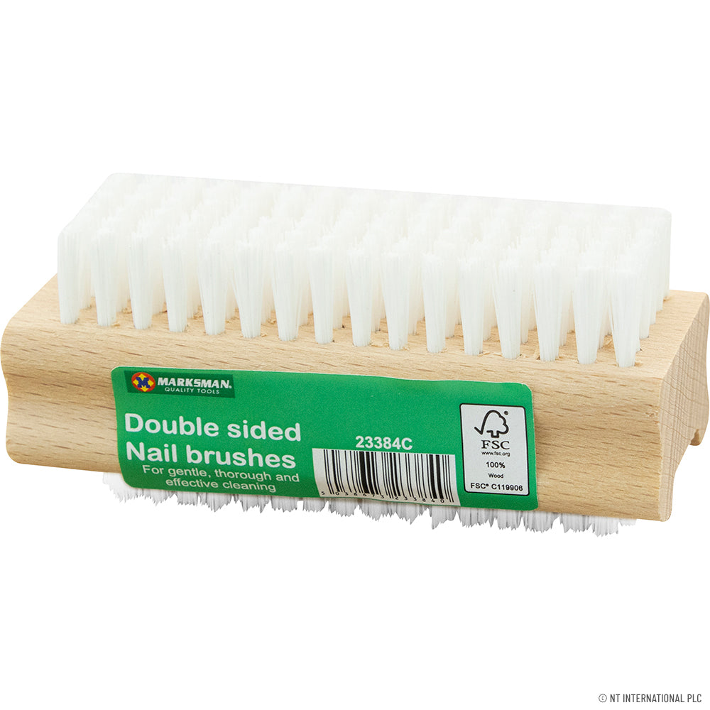 Double Sided Wooden Nail Brush - Display