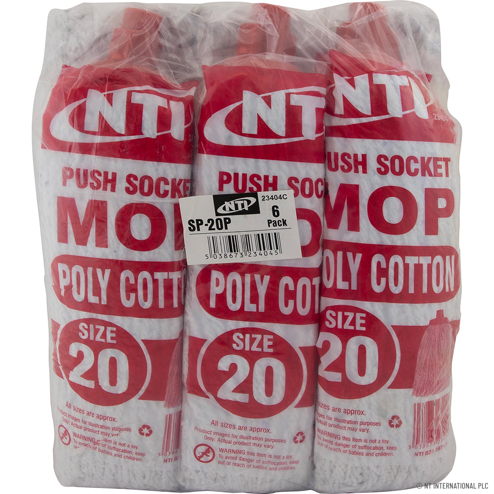 Peak Kit 20 Size Push Socket Poly Cotton Mop Size - Peak Kit