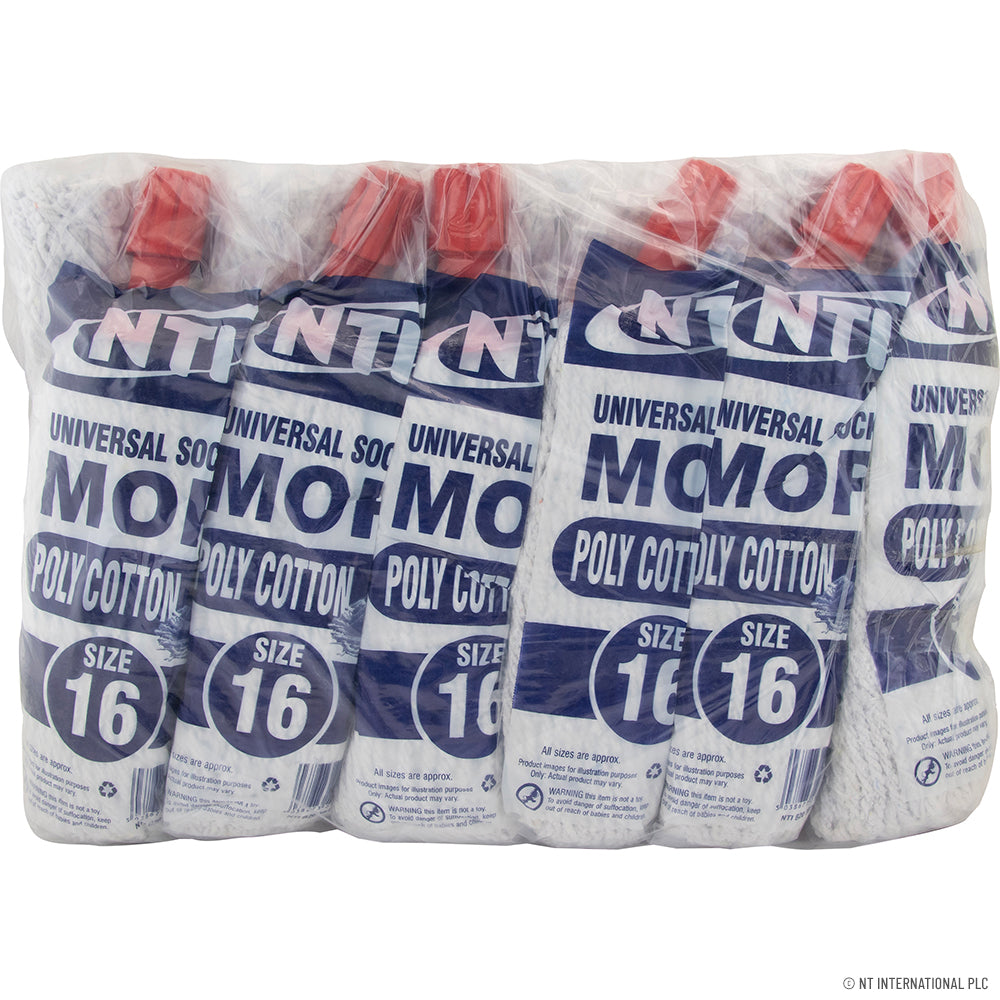 Poly Cotton Universal Socket Mop Head
