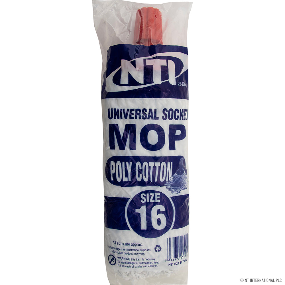 Poly Cotton Universal Socket Mop Head