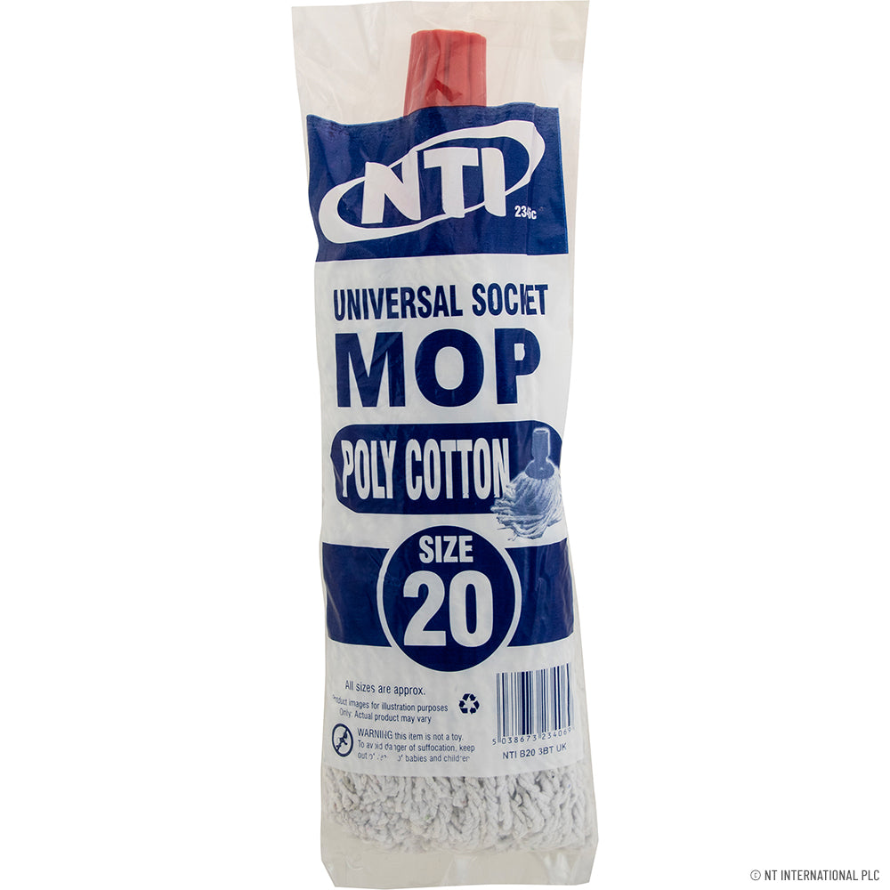 20 Size Poly Cotton Universal Socket Mop Head