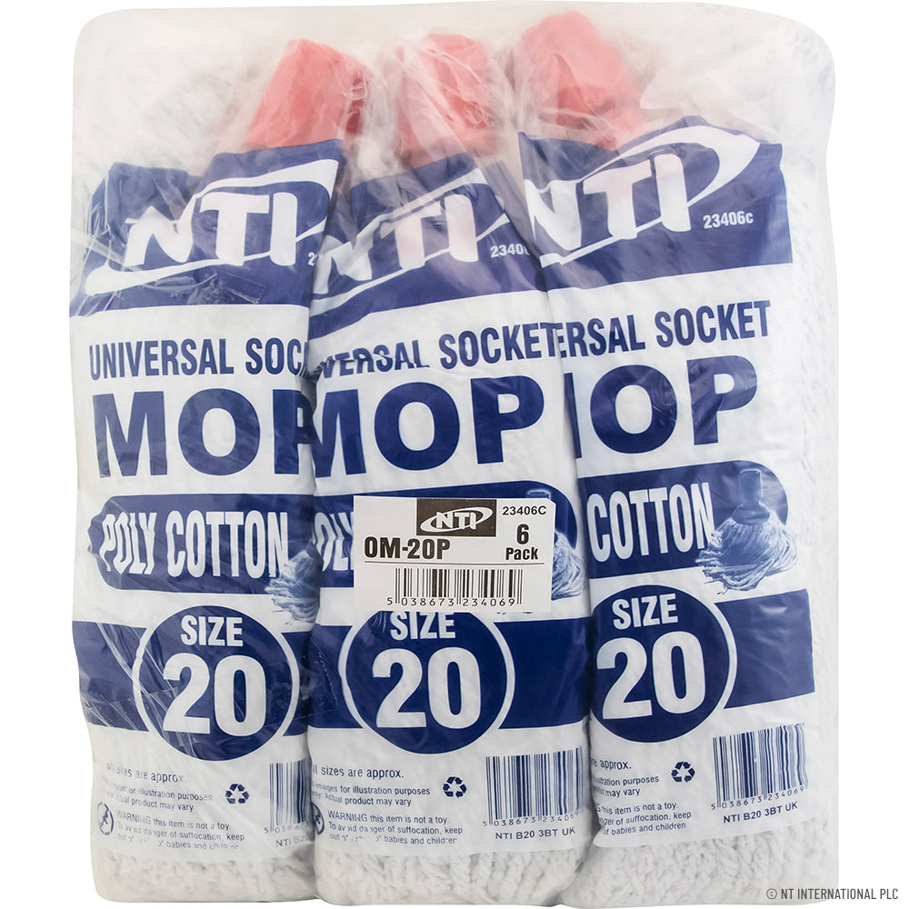 20 Size Poly Cotton Universal Socket Mop Head