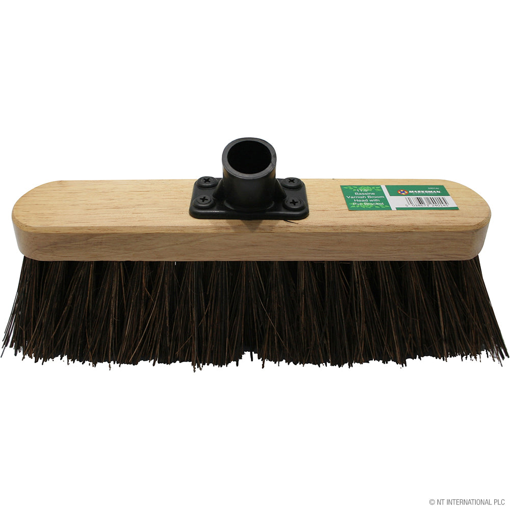 30cm Stiff Bass Broom Brush Head - Varnish