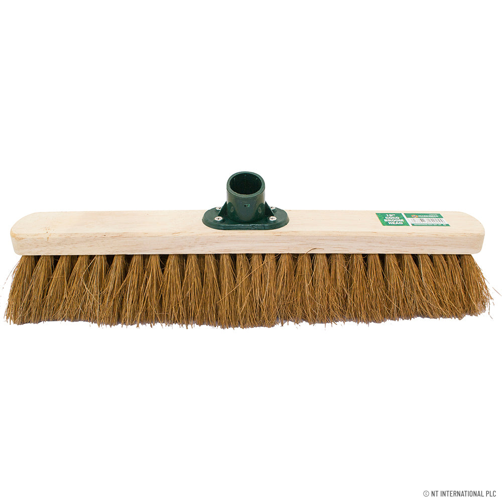 18" Coco Broom Brush Head - Round Edges