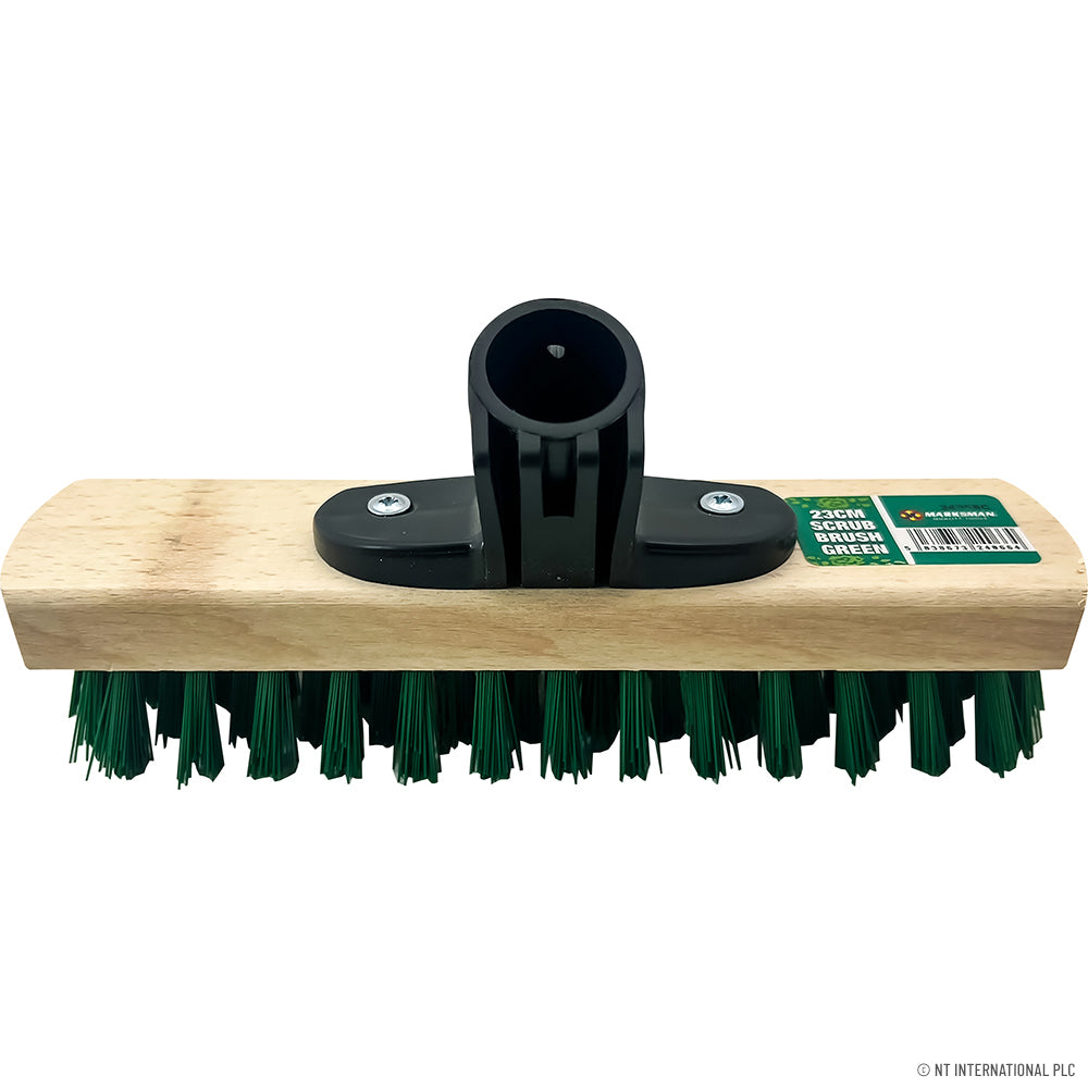 23cm Stiff Scrubbing Broom Brush - Green