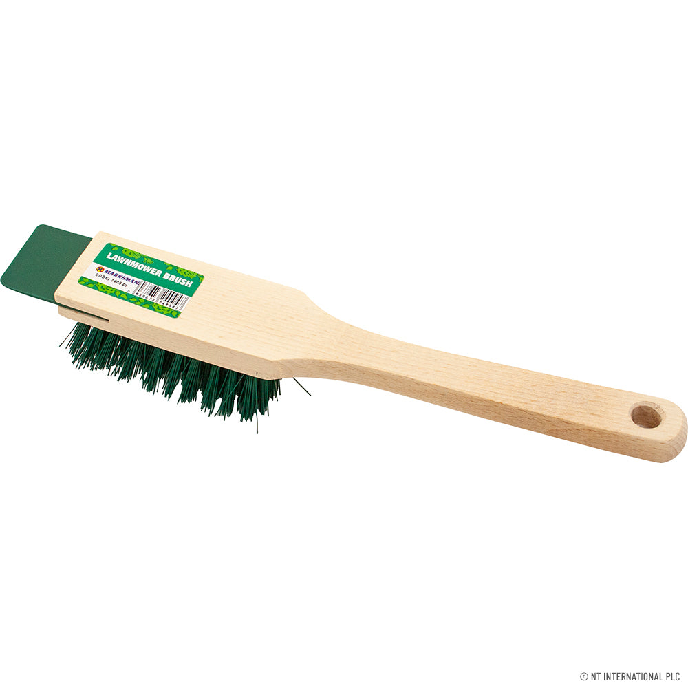 28cm Long Handle Stiff Brush - Green