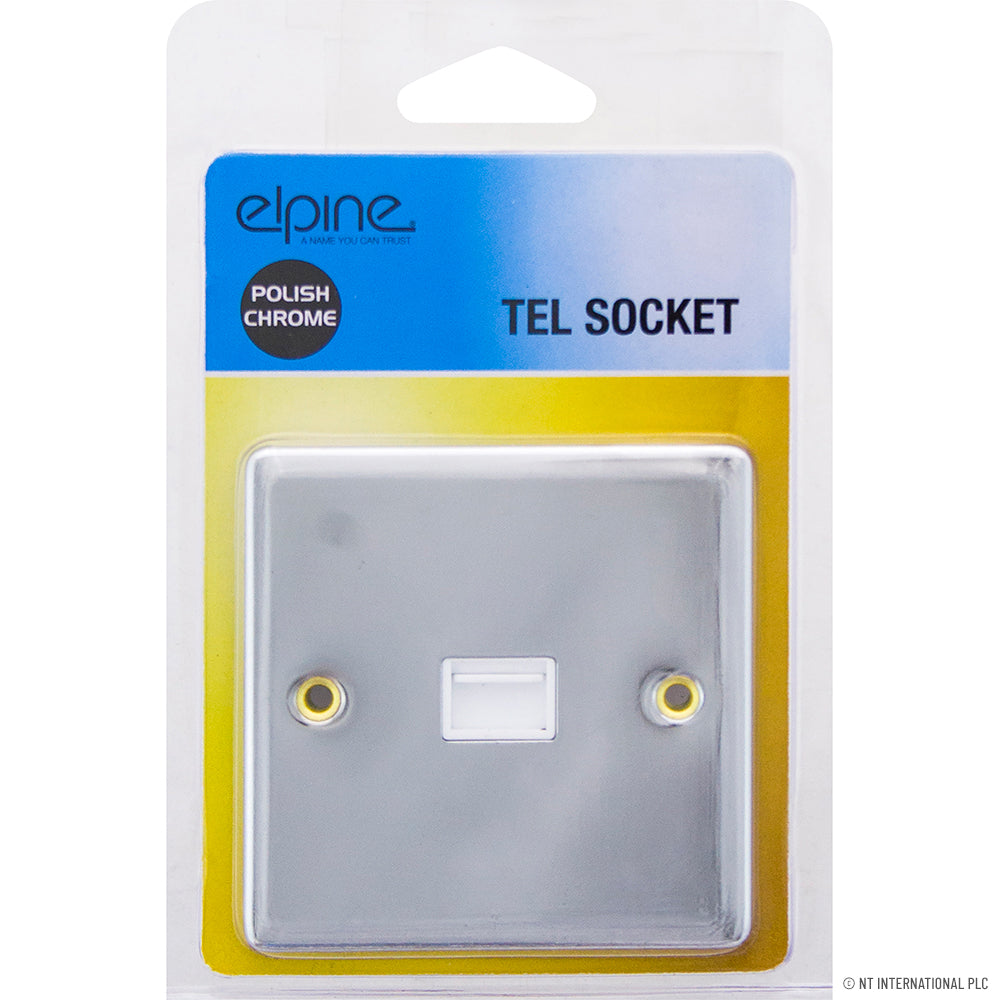 Telephone Socket Chrome