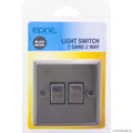 10A 2 Gang 2 Way Light Switch Black Nickel