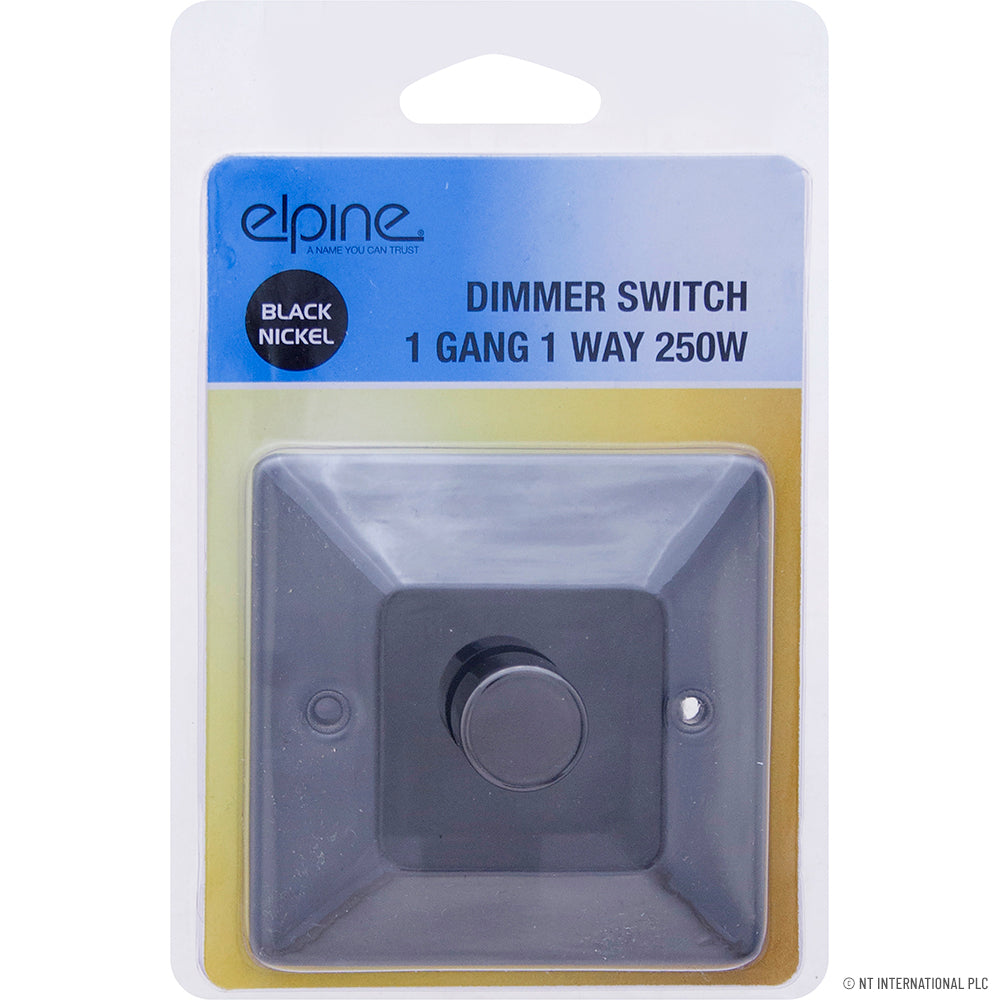 Peak Kit Dimmer Switch 1 Gang 2 Way 250w Black Nickel - Peak Kit