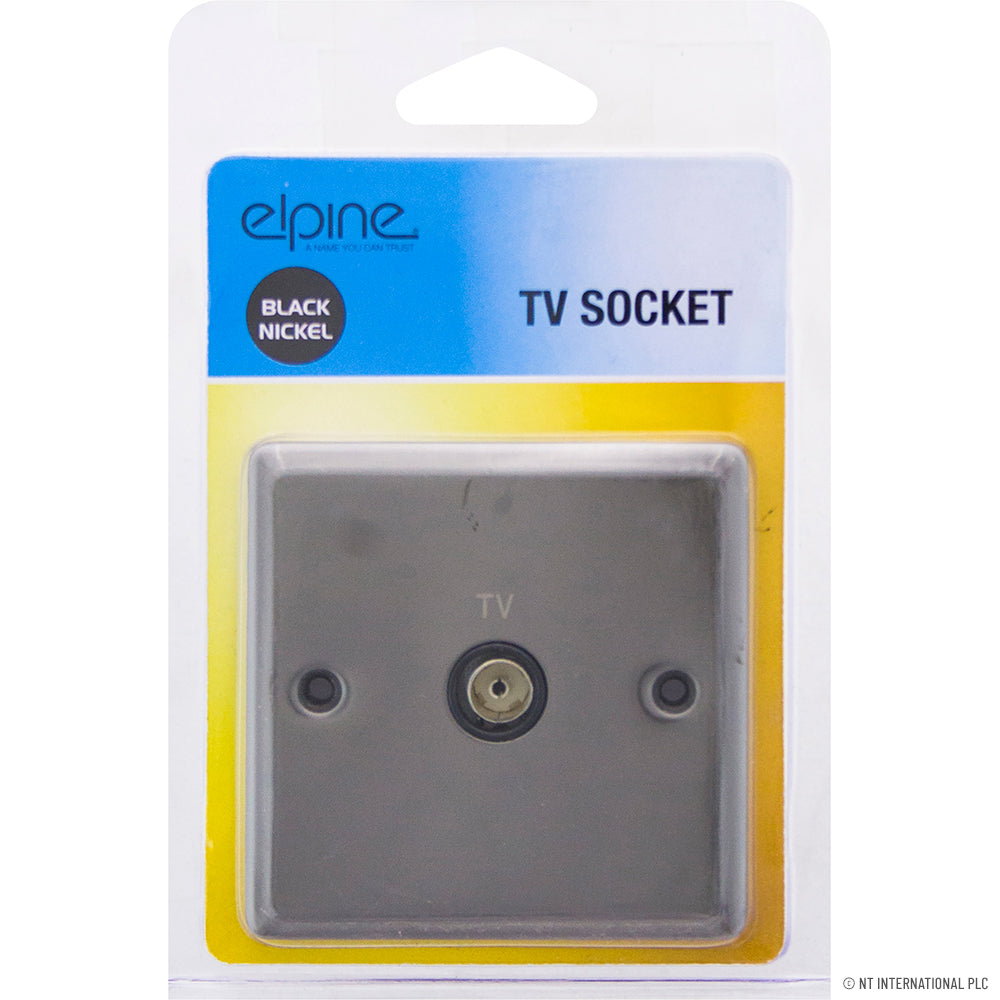 Peak Kit TV Socket Black Nickel - Peak Kit
