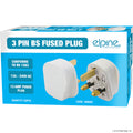 13A 3 Pin Plug - Fused - White ( 20 )