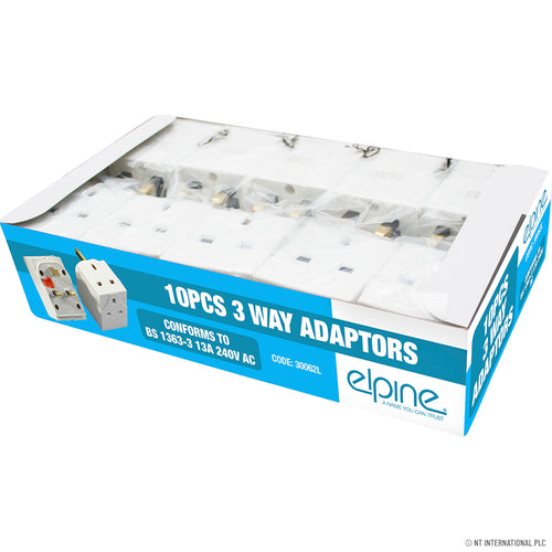 13A 3 Way Mains Adaptor ( 10 )