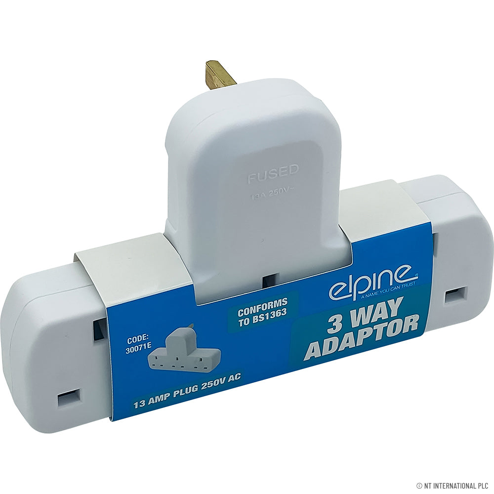 Peak Kit 3 Gang / Way Wall Adaptor Socket - Peak Kit