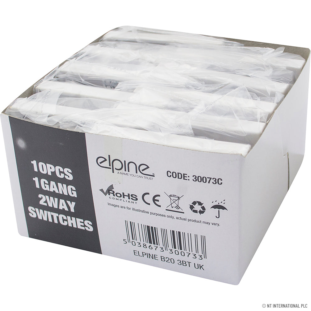 10A 1 Gang 2 Way Switches ( 10 ) White