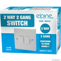 10A 2 Gang 2 Way Light Switch ( 10 ) White