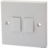 10A 2 Gang 2 Way Light Switch ( 10 ) White