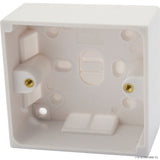 1 Gang Pattress Box 25mm Single ( 10 ) White