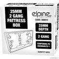 2 Gang Pattress Box 25mm Double ( 5 ) White