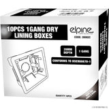 Peak Kit 1 Gang Dry Lining Box 35mm Single ( 10 ) - Peak Kit