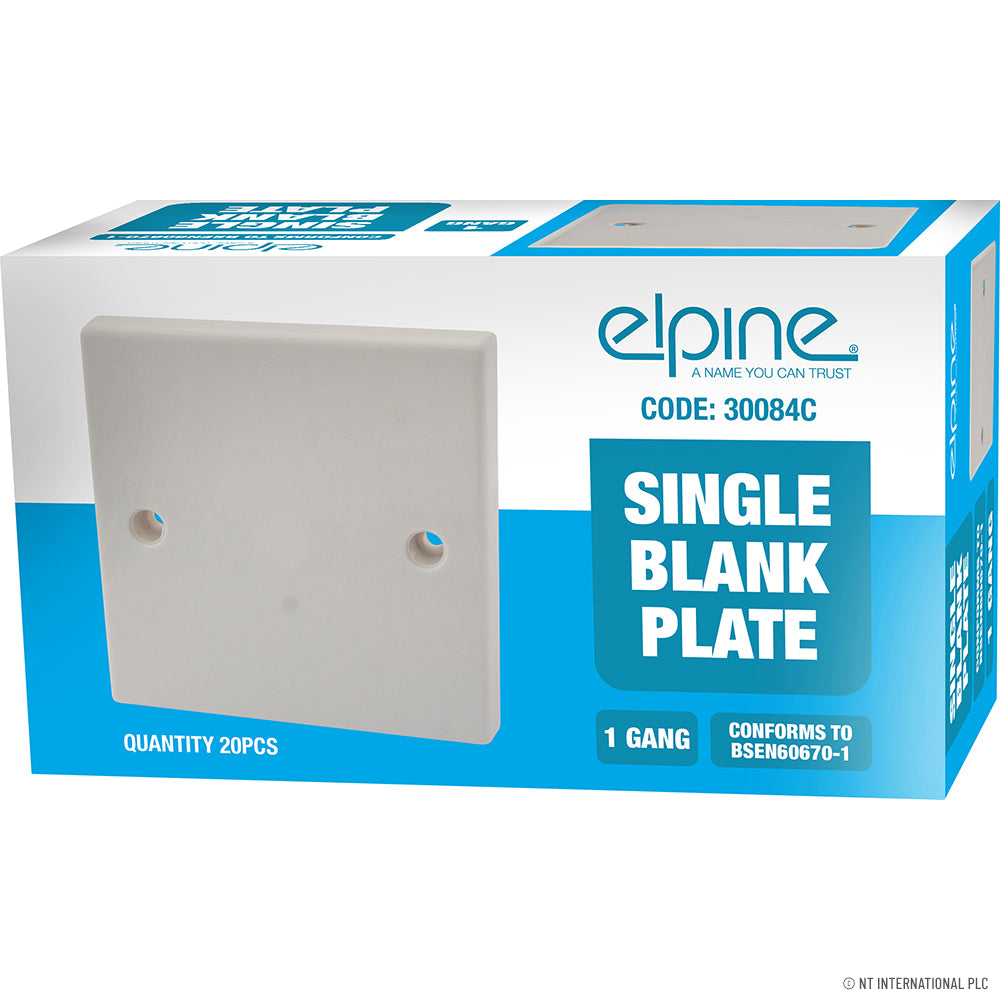 Single Blanking Plates ( 20 ) White