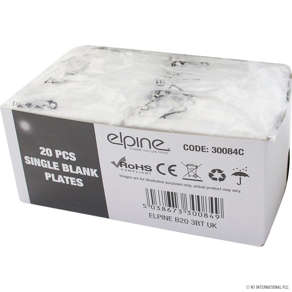 Single Blanking Plates ( 20 ) White