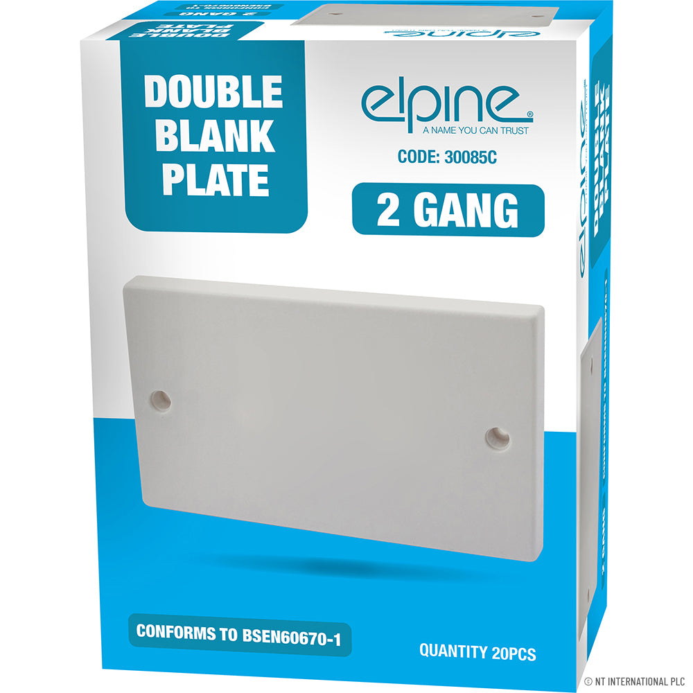 Double Blanking Plates ( 20 ) White