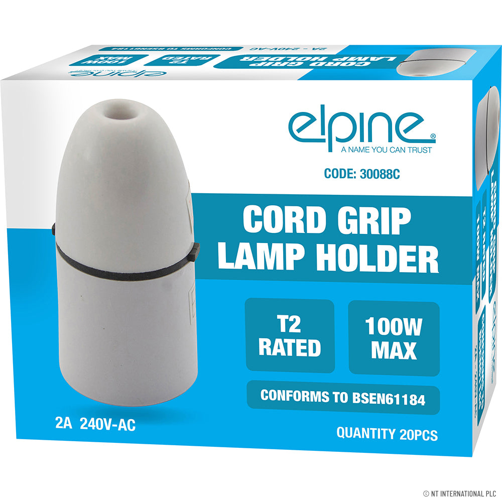 Peak Kit Cord Grip Lampholders 100w ( 20 ) White - Peak Kit