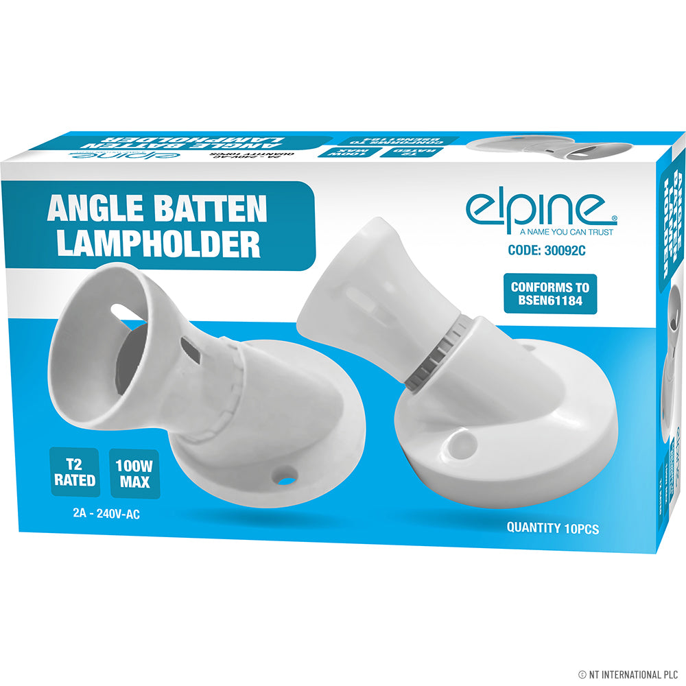 Angle Batten Lampholder 3 Terminal ( 10 )